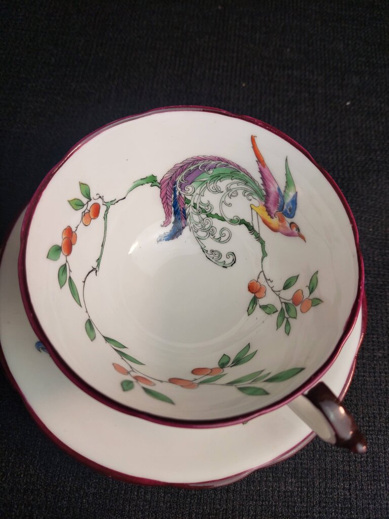 1923-1933 Paragon Star Bird of Paradise Tea Cup and Saucer - The URBANARY Home and Garden