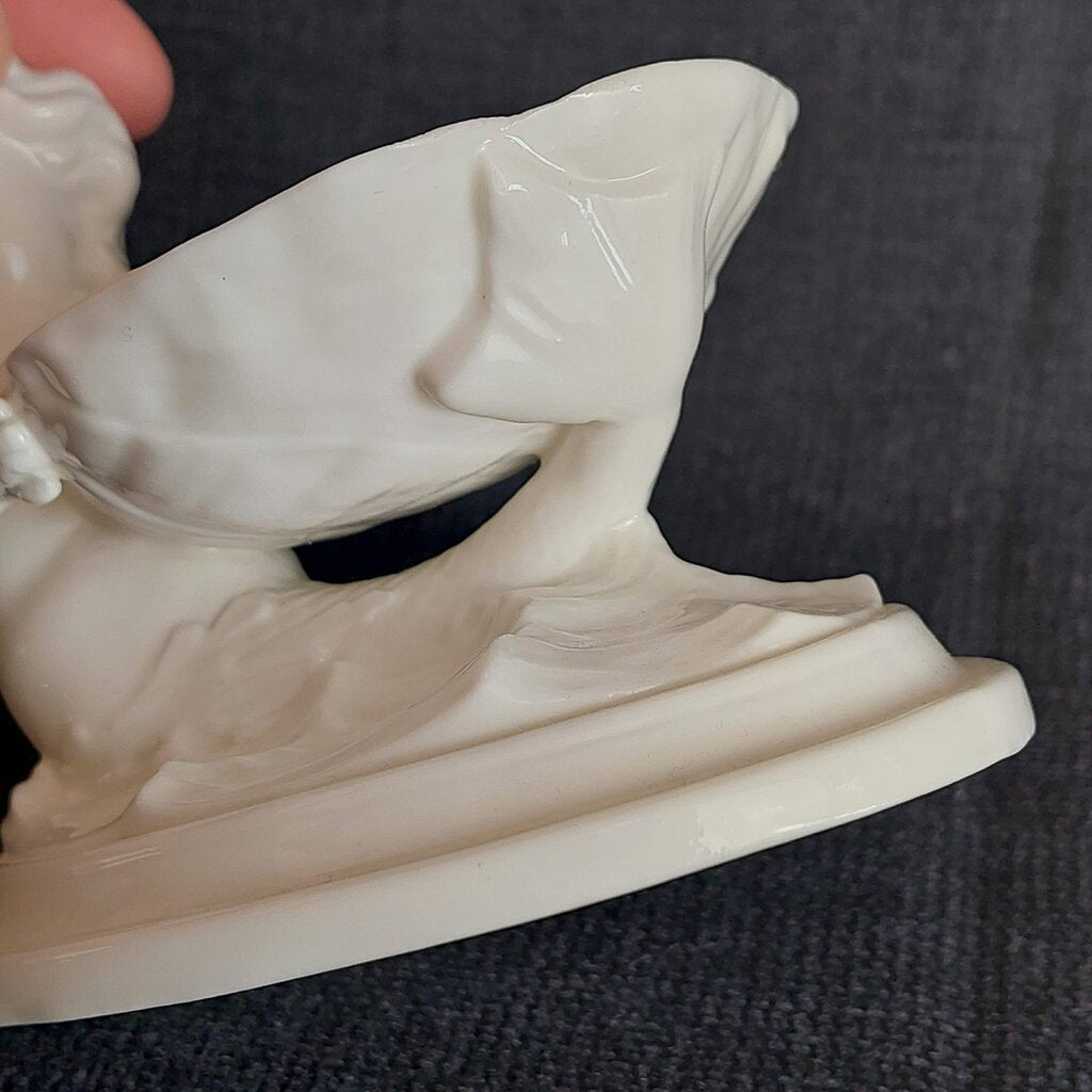 Royal Worcester Mermaid Merman 349 Blanc de Chine Salt Cellar Porcelain Figurine