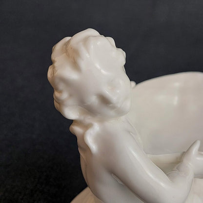 Royal Worcester Mermaid Merman 349 Blanc de Chine Salt Cellar Porcelain Figurine