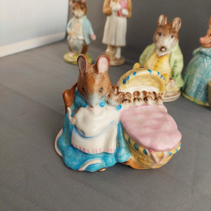 Beswick Beatrix Potter 5 Piece Collection Pickles Samuel Whiskers Hunca Munca