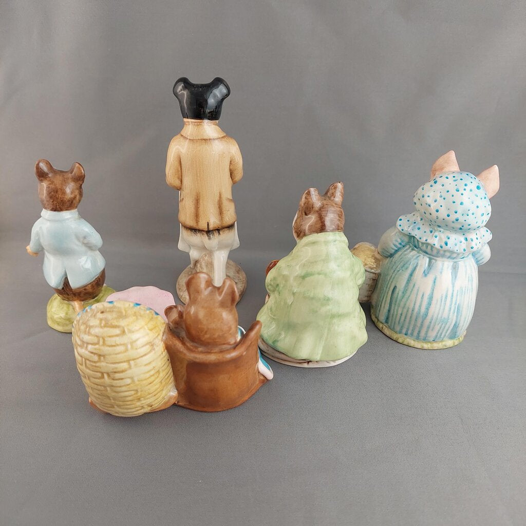 Beswick Beatrix Potter 5 Piece Collection Pickles Samuel Whiskers Hunca Munca