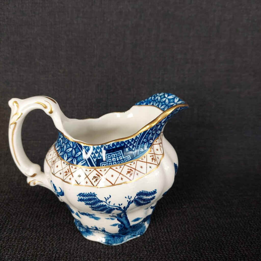 Booths Real Old Willow A8025 13 Piece Tea Set Teapot Creamer Sugar 4 Cups