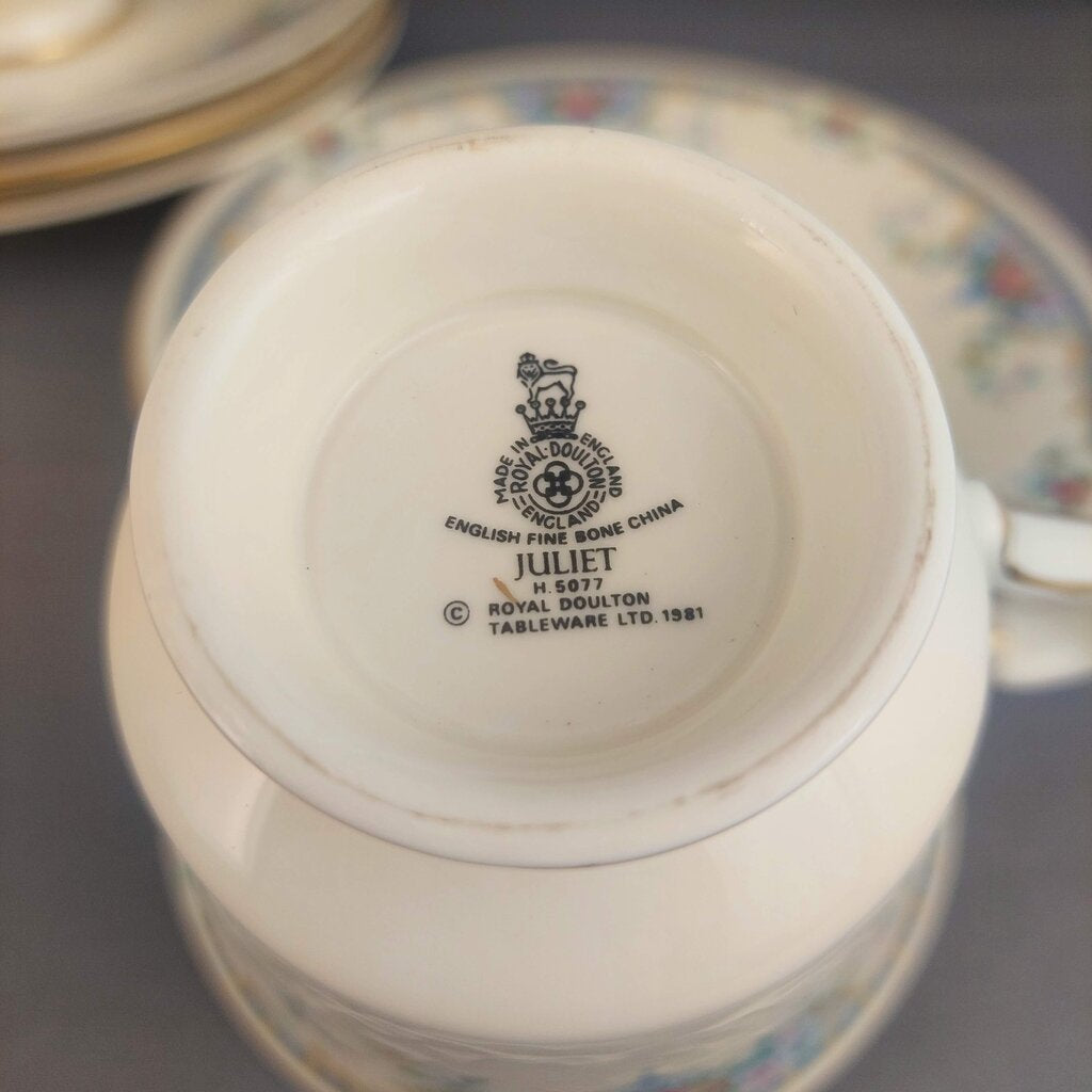 Royal Doulton Juliet N5077 Cup and Saucer Set Romance Series Bridal China