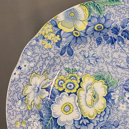 Spode Blue Chintz Dinner Plates 10 1/2 inch (Pair) -10.5 inch, MW DW Safe, Made in England