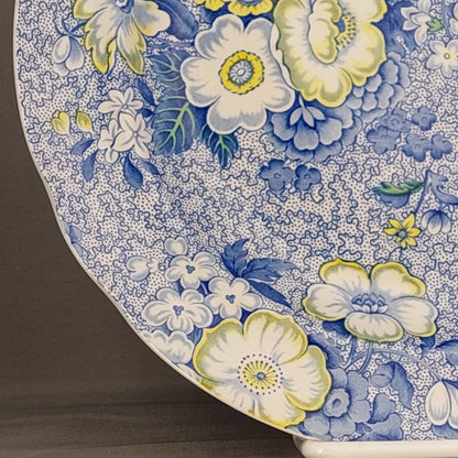 Spode Blue Chintz Dinner Plates 10 1/2 inch (Pair) -10.5 inch, MW DW Safe, Made in England
