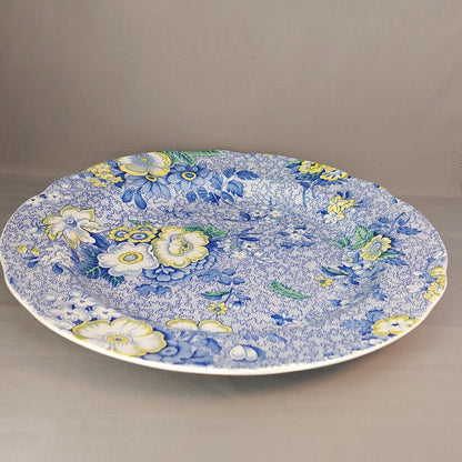 Spode Blue Chintz Dinner Plates 10 1/2 inch (Pair) -10.5 inch, MW DW Safe, Made in England