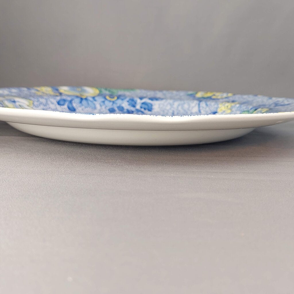Spode Blue Chintz Dinner Plates 10 1/2 inch (Pair) -10.5 inch, MW DW Safe, Made in England
