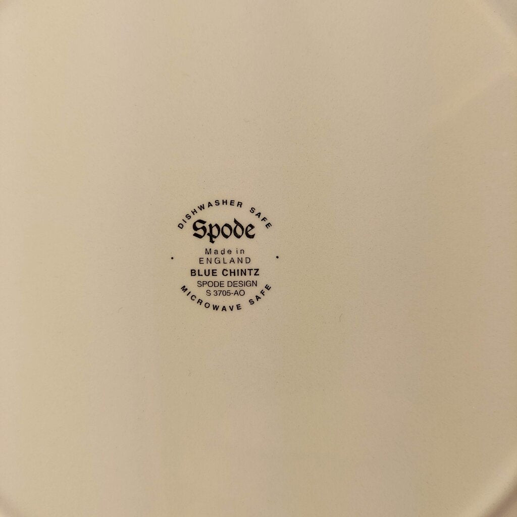 Spode Blue Chintz Dinner Plates 10 1/2 inch (Pair) -10.5 inch, MW DW Safe, Made in England