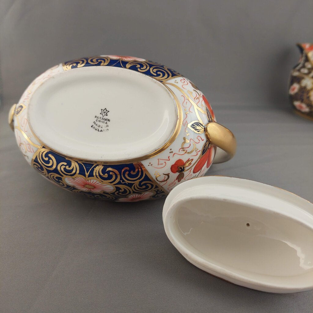 Paragon Star England Imari Pattern Creamer and Lidded Sugar Bowl
