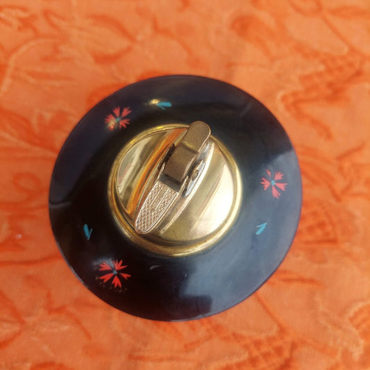 1950s Japan Cherrywood UFO Shaped Desktop Lighter VTG Retro