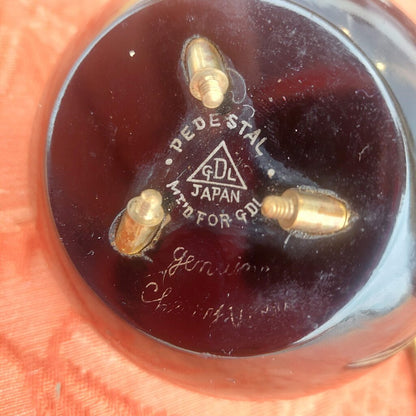 1950s Japan Cherrywood UFO Shaped Desktop Lighter VTG Retro
