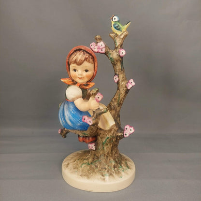 M.I. Hummel 6 inch Apple Tree Girl 141/1 and Apple Tree Boy 141/1 1960-1972
