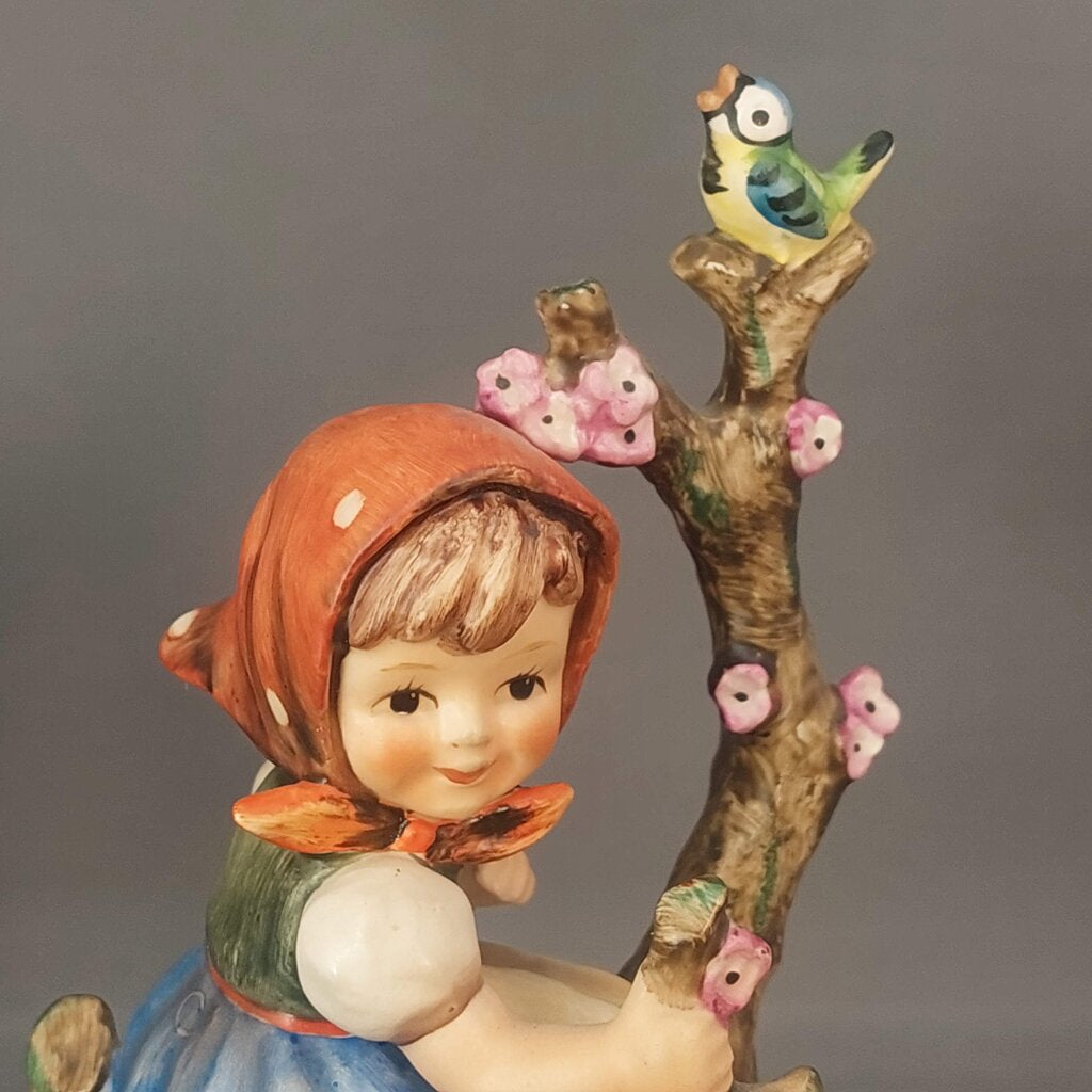 M.I. Hummel 6 inch Apple Tree Girl 141/1 and Apple Tree Boy 141/1 1960-1972