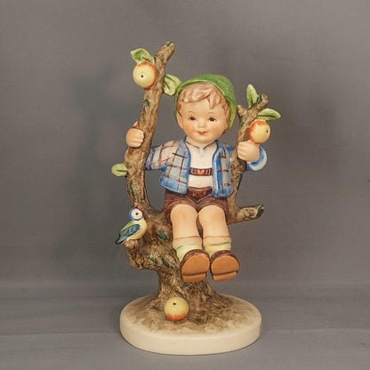 M.I. Hummel 6 inch Apple Tree Girl 141/1 and Apple Tree Boy 141/1 1960-1972