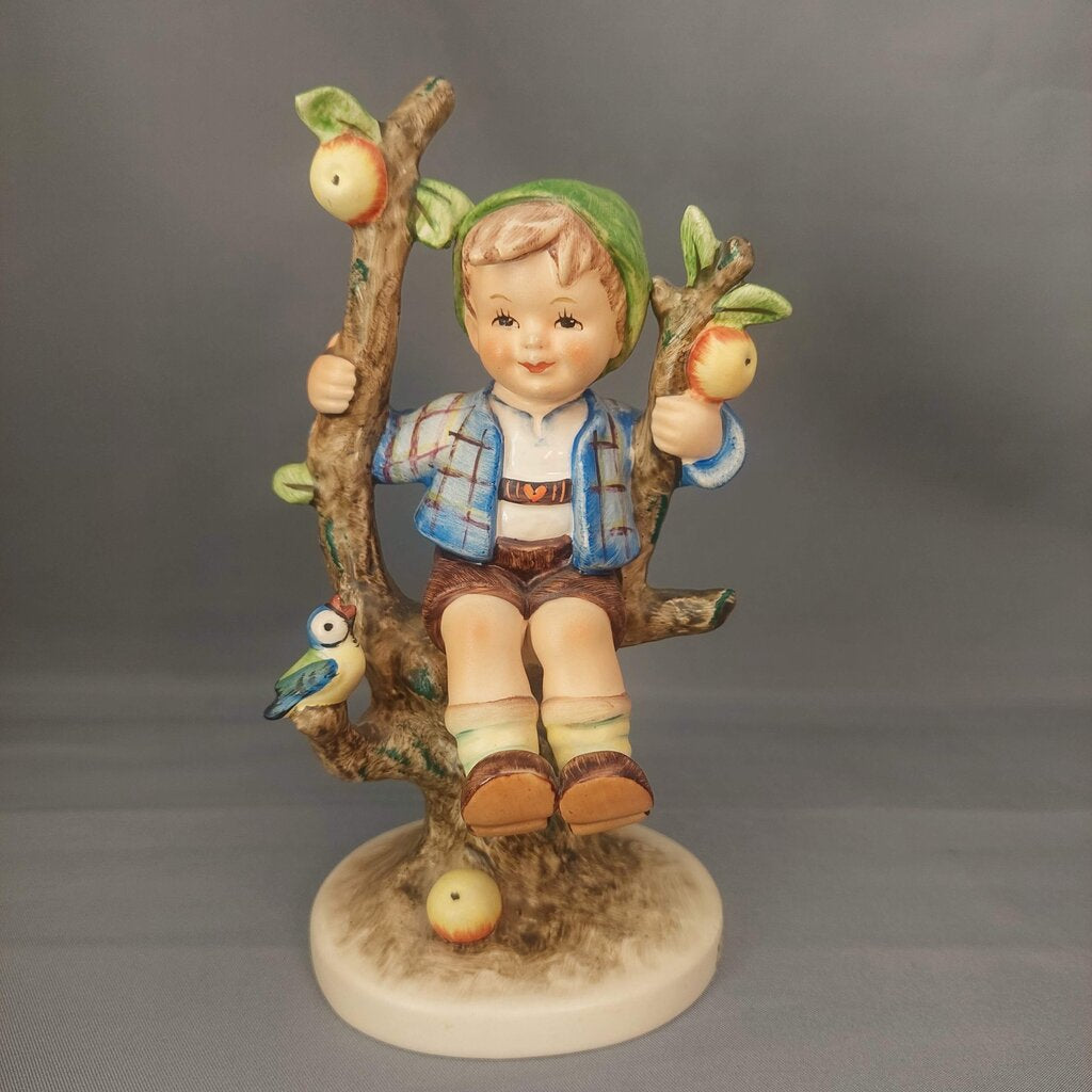 M.I. Hummel 6 inch Apple Tree Girl 141/1 and Apple Tree Boy 141/1 1960-1972