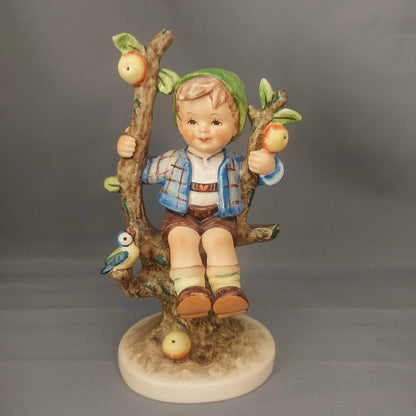 M.I. Hummel 6 inch Apple Tree Girl 141/1 and Apple Tree Boy 141/1 1960-1972