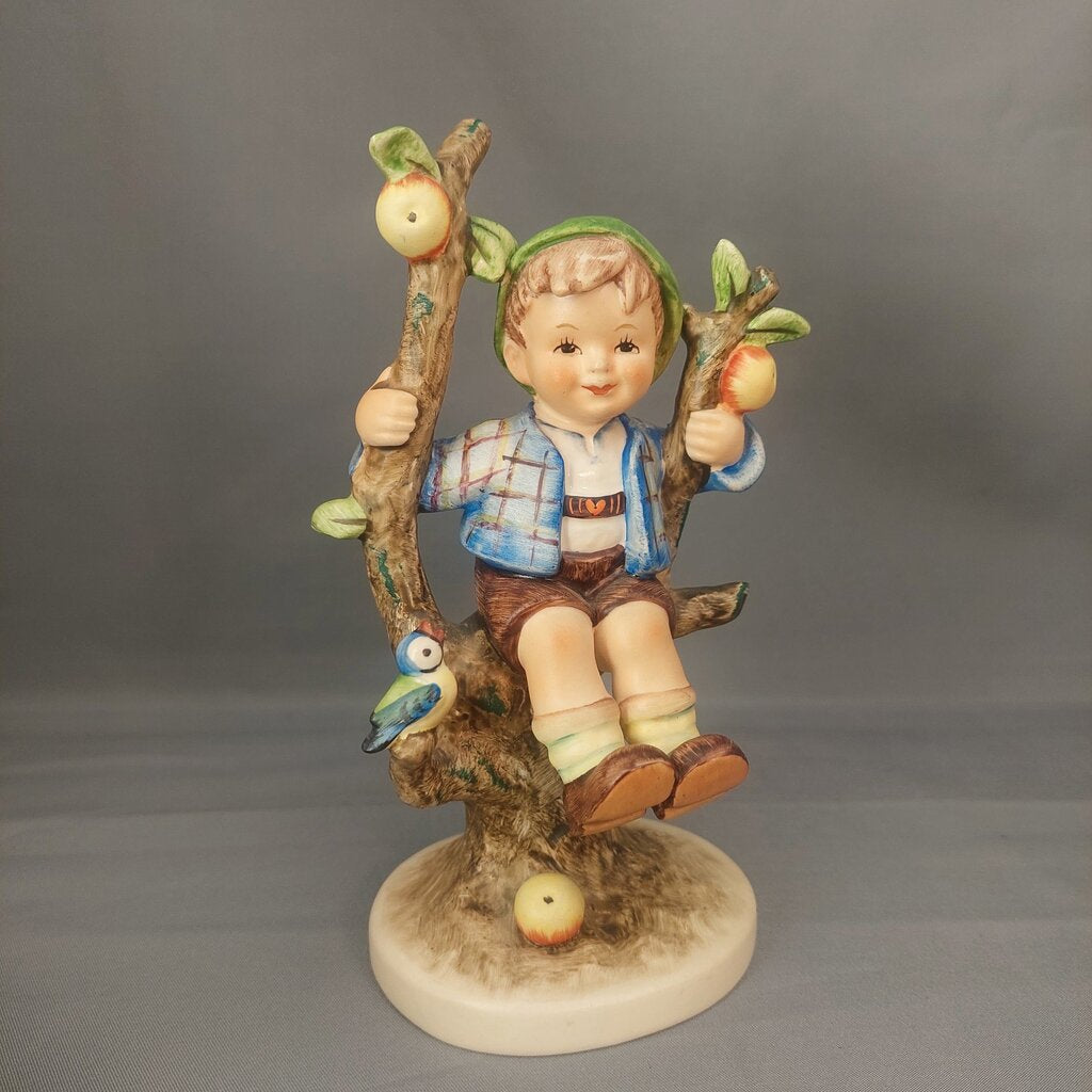 M.I. Hummel 6 inch Apple Tree Girl 141/1 and Apple Tree Boy 141/1 1960-1972