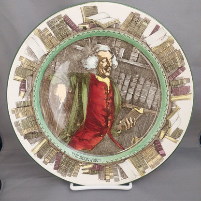 Royal Doulton The Bookworm Plate 26.5cm D3089 1909-1938 Professionals Series Green