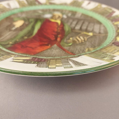 Royal Doulton The Bookworm Plate 26.5cm D3089 1909-1938 Professionals Series Green