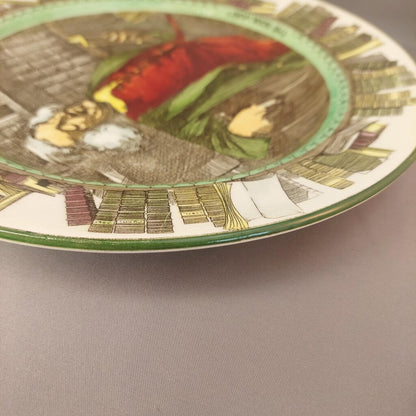 Royal Doulton The Bookworm Plate 26.5cm D3089 1909-1938 Professionals Series Green