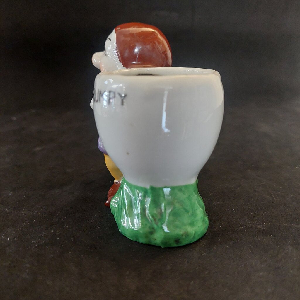 1937 Disney Grumpy Egg Cup Snow White W.D. Ent. Made in Japan Vintage Rare