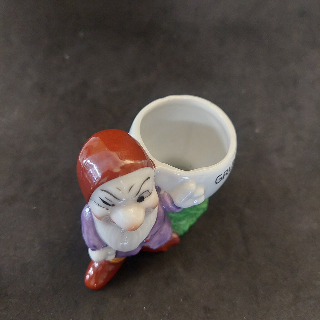 1937 Disney Grumpy Egg Cup Snow White W.D. Ent. Made in Japan Vintage Rare