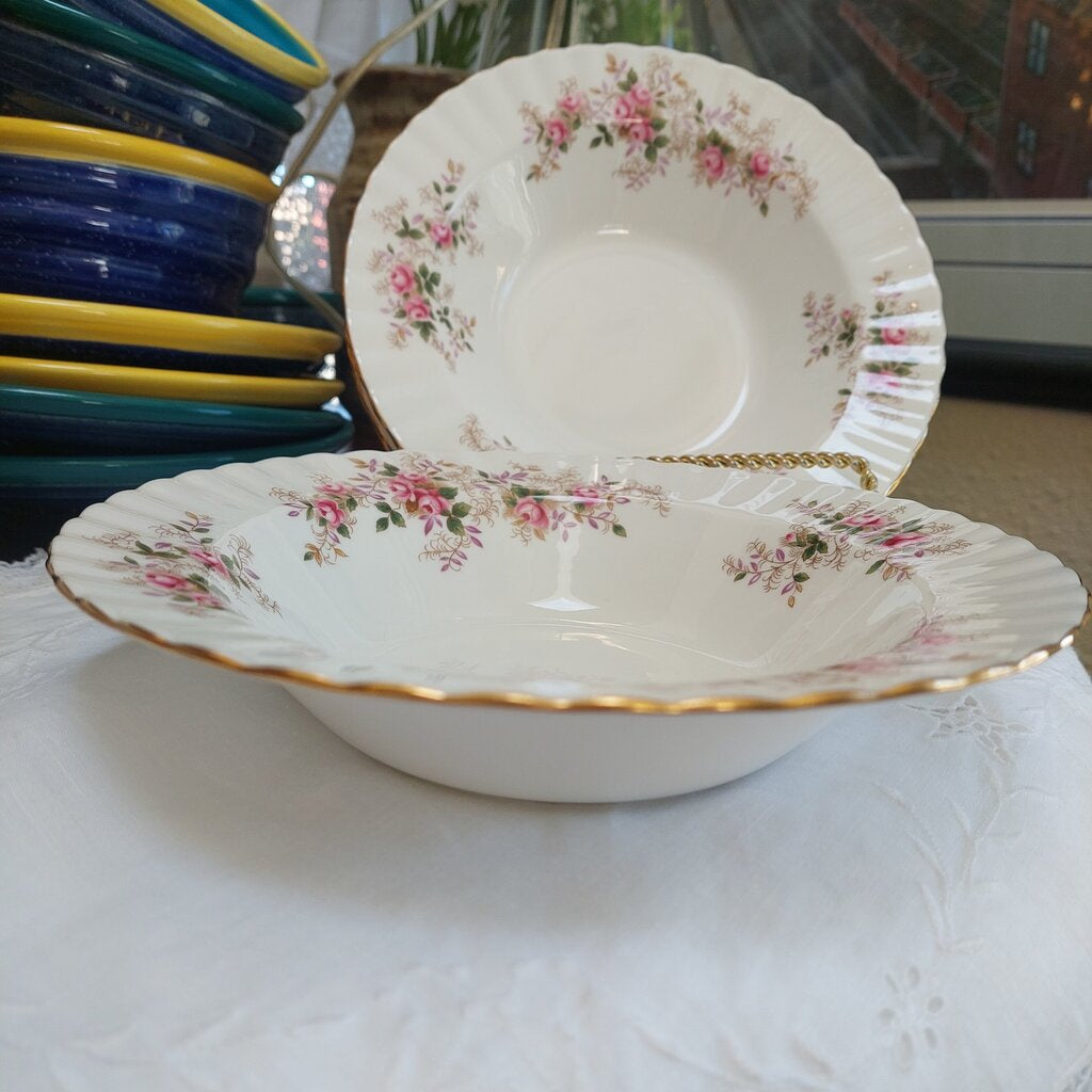 Royal Albert Lavender Rose - 4 Rimmed Soup Bowls - Never Used