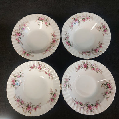 Royal Albert Lavender Rose - 4 Rimmed Soup Bowls - Never Used