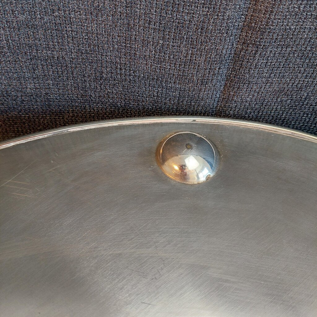 Large English Silverplate Gallery Serving Tray — Reticulated Rail, Button Feet, Oval, 19⅝"
