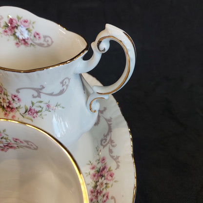 Paragon Rose Bouquet Creamer Sugar Bowl Underplate Set Royal Warrant England