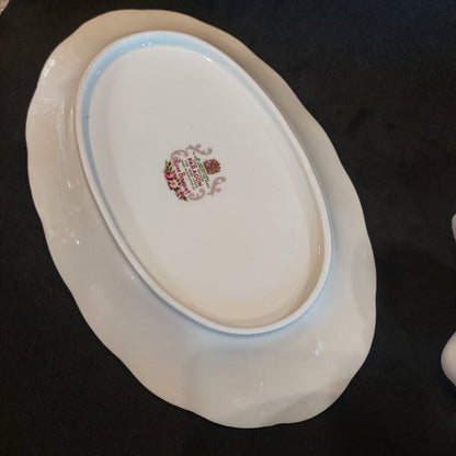 Paragon Rose Bouquet Creamer Sugar Bowl Underplate Set Royal Warrant England