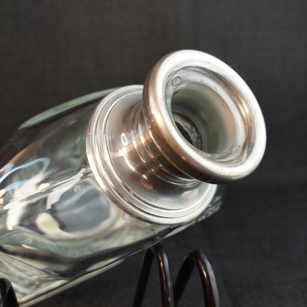 Brescia Peltro Italy Pewter & Glass Whiskey Decanter (no Stopper)