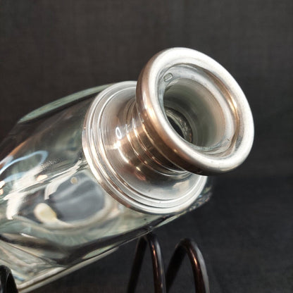 Brescia Peltro Italy Pewter & Glass Whiskey Decanter (no Stopper)