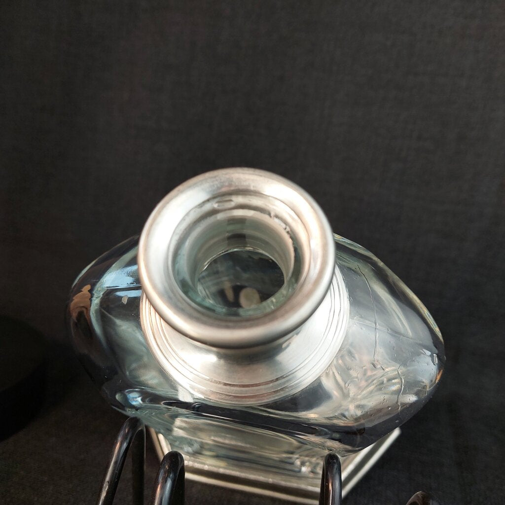 Brescia Peltro Italy Pewter & Glass Whiskey Decanter (no Stopper)