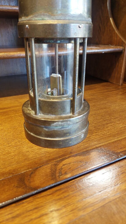 Vintage 1984 Norm Thompson Cambrian Miner's Lamp – E. Thomas & Williams Brass No. 134965