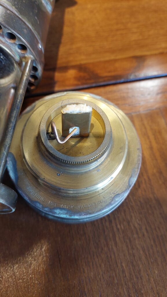 Vintage 1984 Norm Thompson Cambrian Miner's Lamp – E. Thomas & Williams Brass No. 134965