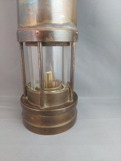 Vintage 1984 Norm Thompson Cambrian Miner's Lamp – E. Thomas & Williams Brass No. 134965