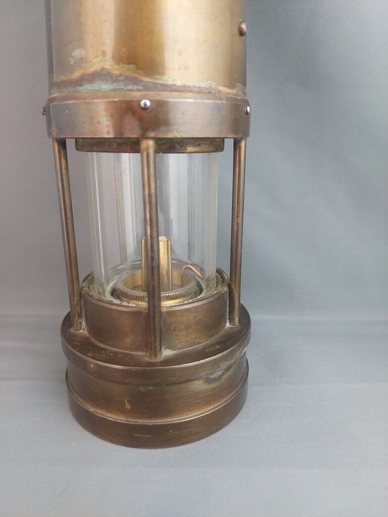 Vintage 1984 Norm Thompson Cambrian Miner's Lamp – E. Thomas & Williams Brass No. 134965