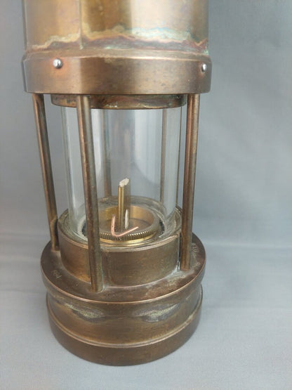 Vintage 1984 Norm Thompson Cambrian Miner's Lamp – E. Thomas & Williams Brass No. 134965