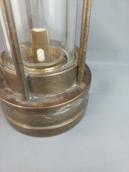 Vintage 1984 Norm Thompson Cambrian Miner's Lamp – E. Thomas & Williams Brass No. 134965