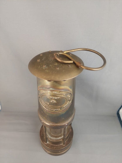 Vintage 1984 Norm Thompson Cambrian Miner's Lamp – E. Thomas & Williams Brass No. 134965