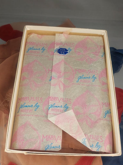 1950 Garter Stockings w. Foot Block and Back Seam Size 9 1/2 Seven Pair