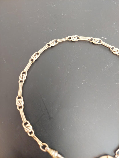Antique GF 10kt Albert Watch Chain w. Dog Clip and Spring Ring