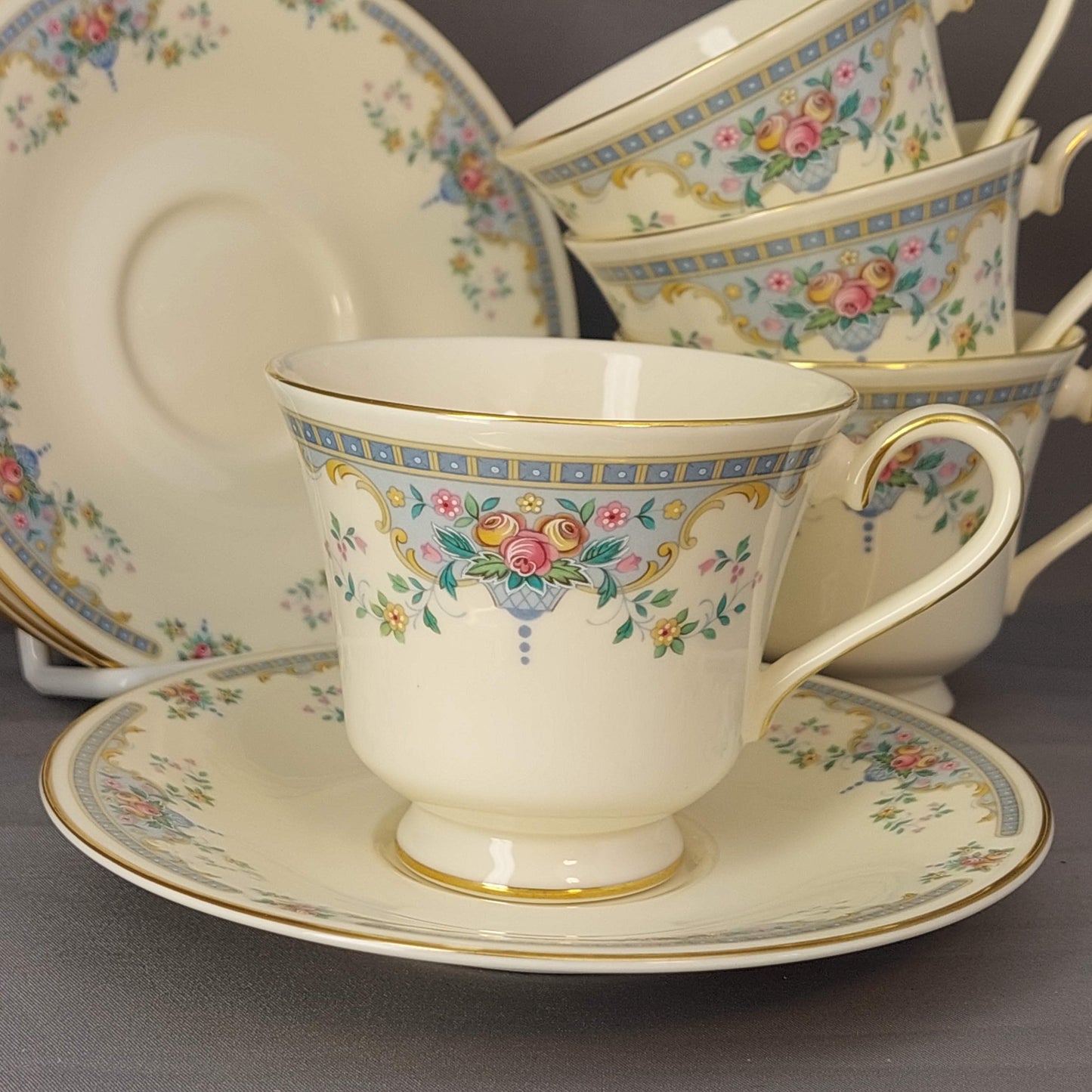Royal Doulton Juliet N5077 Cup and Saucer Set Romance Series Bridal China