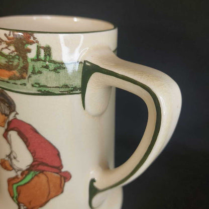 RARE 1929 Golfing Series Tankard "Supplied by Montague Bridgman Victoria BC" crazed - The URBANARY Home and Garden