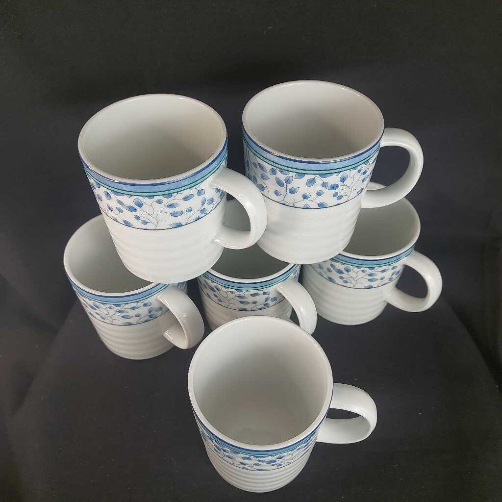 Six Coffee Cups SUSANNE by SPAL PORCELANAS Portugal Roulette
