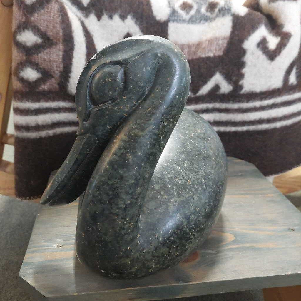 Signed Zimbabwe Carved Shona Stone Bird