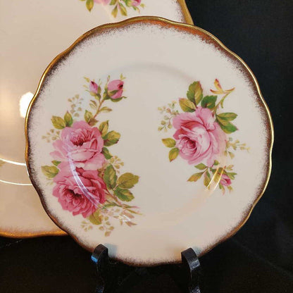 AMERICAN BEAUTY 1 Dinner and 1 Bread and Butter Plate by Royal Albert