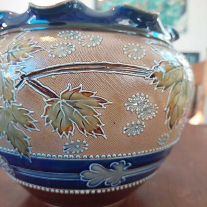 1902-1914 ROYAL DOULTON Lambeth Jardineire (Planter) Signed PP Helena Pennett