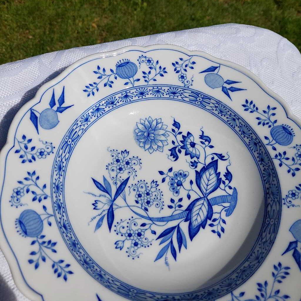 BLUE ONION "Tiefer Teller" Deep Dinner Plate Bowl Hutschenreuther Selb